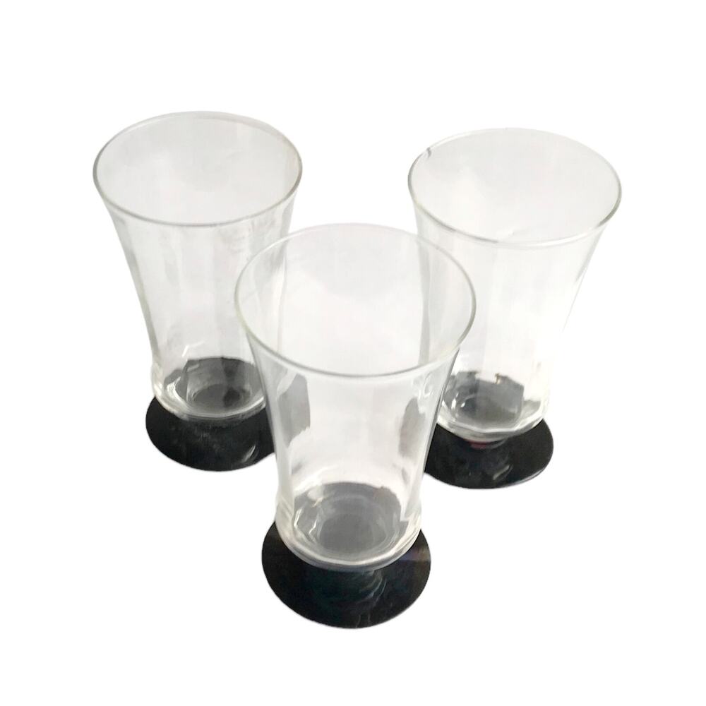 Vintage Crystal Cordial Glasses 3 Piece Set Cut Glass Short Juice Small Coupes